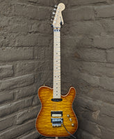 Charvel Custom Shop Style 2 HS Floyd Rose 84 Flame Maple Top - Amber Lager Burst (New)