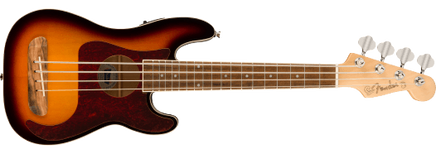 Fender Fullerton Precision Bass Uke - Three Color Sunburst (New)
