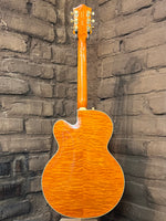 Gretsch G6120TGQM-56 Limited Edition Quilt Classic Chet Atkins Roundup Orange Stain Lacquer (New)