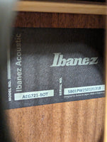 Ibanez AEG721 7-string Acoustic-electric Guitar - Black Out (New)