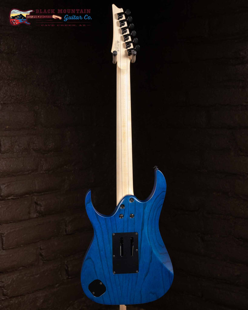Ibanez RG653DX Prestige -Transparent Deep Blue Flat (New)| Black