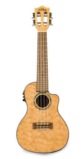 Lanikai Quilted Maple Natural Concert A/E Ukulele