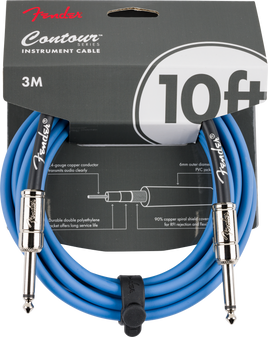 Fender Contour 10' Cable - Lake Placid Blue