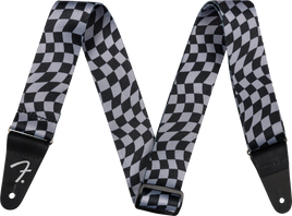 Fender Wavy Checkerboard Polyester Strap - Gray