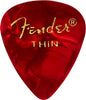 Fender 351 Shape Premium Celluloid Picks - Thin Red Moto 12-pack