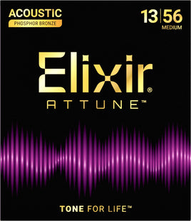 Elixir ATTUNE™ Phosphor Bronze Acoustic Guitar Strings - .013-.056 Medium