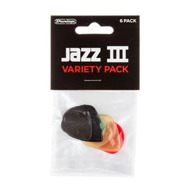 Jim Dunlop Jazz III Pick Variety Pack - 6 Pack