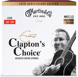 Martin Eric Clapton's Choice Acoustic Guitar Strings (12-54 Phosphor Bronze) MEC12