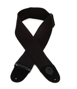 Levy's MSSBC4-BLK 3-inch Wide Cotton Bass Guitar Strap - Black