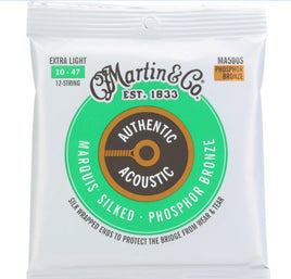 Martin Authentic Acoustic Marquis® Silked Guitar Strings 80/20 Phosphor Bronze 10-47 MA500S 12-String