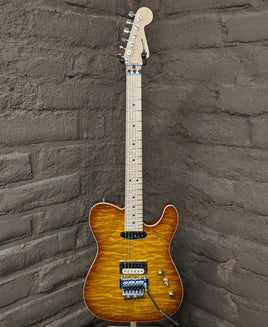 Charvel Custom Shop Style 2 HS Floyd Rose 84 Flame Maple Top - Amber Lager Burst (New)