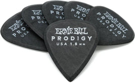 Ernie Ball Prodigy Guitar Picks 1.5 mm Black Standard (6-pack)