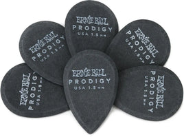 Ernie Ball Prodigy Guitar Picks 1.5 mm Black Teardrop (6-pack)