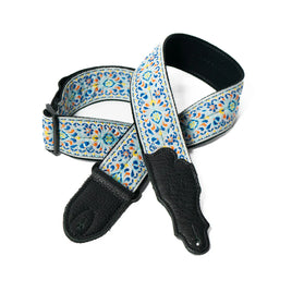 Franklin Strap Retro Folk Weave Guitar Strap - Light Blue