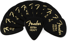 Fender 351 Premium Guitar Picks - Extra Heavy Black 12-pack