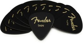 Fender 351 Premium Guitar Picks - Thin Black 12-pack