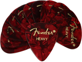 Fender 351 Shape Premium Celluloid Picks - Heavy Red Moto 12-pack