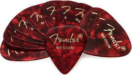 Fender 351 Shape Premium Celluloid Picks - Medium Red Moto 12-pack