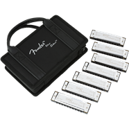 Fender Blues Deluxe Harmonica, Pack of 7, with Case
