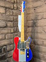 
              Fender Buck Owens Telecaster - Red, Silver and Blue Sparkle (New)
            