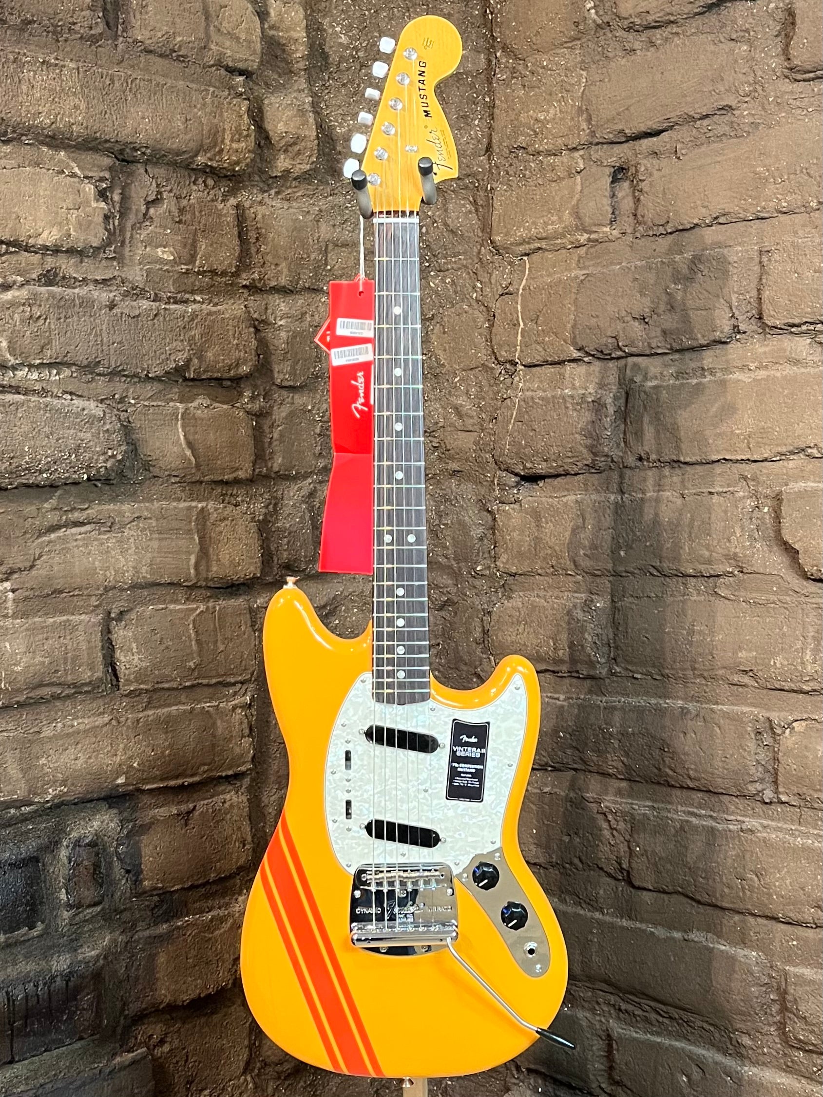 Orange mustang guitar on sale