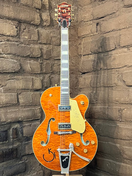 Gretsch G6120TGQM-56 Limited Edition Quilt Classic Chet Atkins Roundup Orange Stain Lacquer (New)