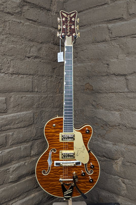 Gretsch LTD Falcon Jr. with Bigsby, Quilted Maple, Ebony Fingerboard Semi-Hollow Electric Guitar - Roundup Orange (New)