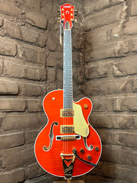 Gretsch G6120TGFM- Players Edition Nashville Orange Flame Maple Hollow Body