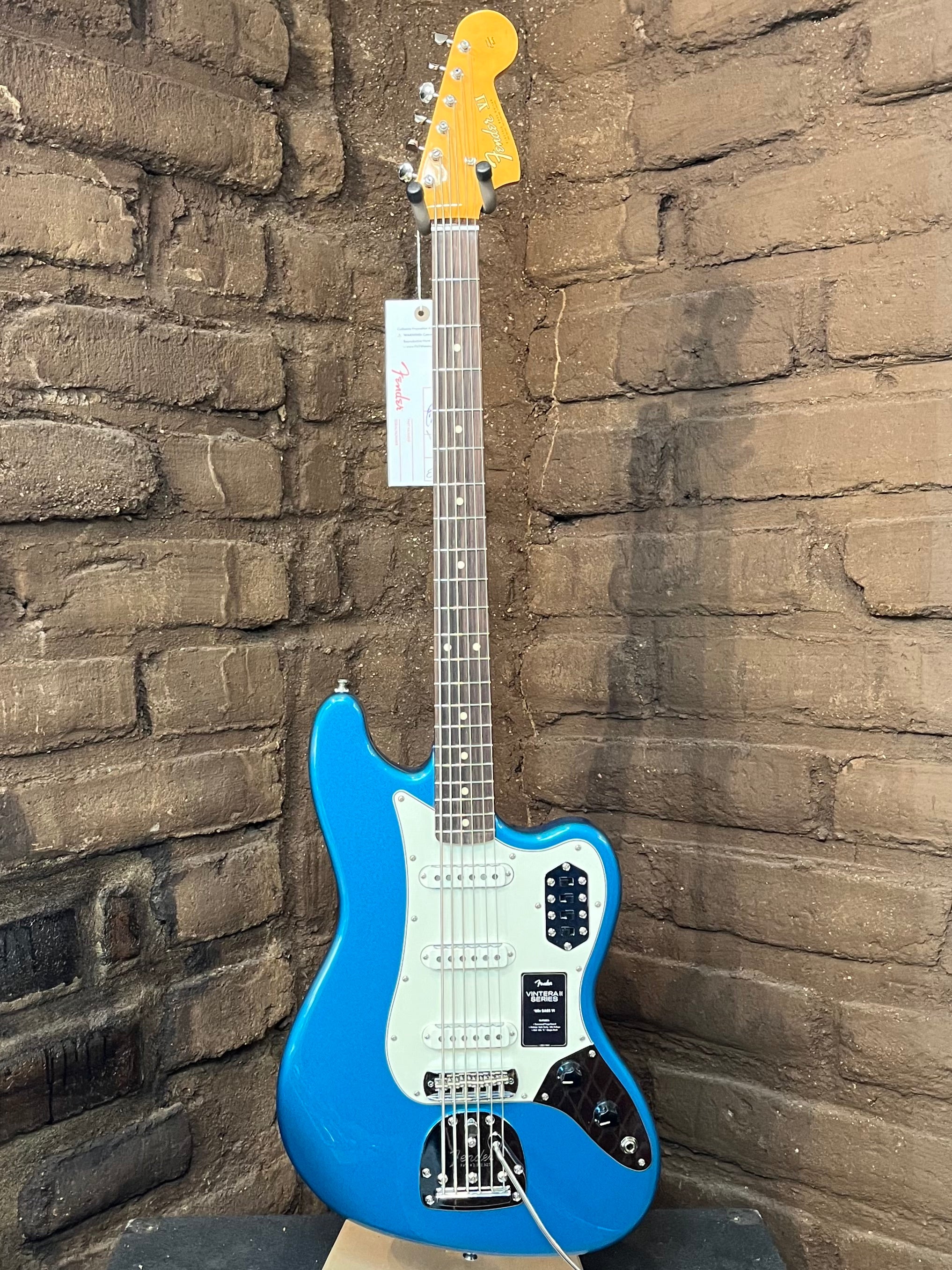 Fender Vintera II '60s Bass VI - Lake Placid Blue (New)| Black