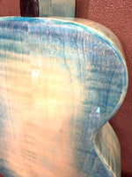 
              Kala All Solid Blue Flame Maple Waterfall Tenor Ukulele w/ Bag
            