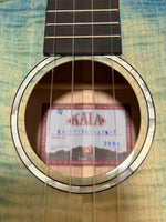 
              Kala All Solid Blue Flame Maple Waterfall Tenor Ukulele w/ Bag
            