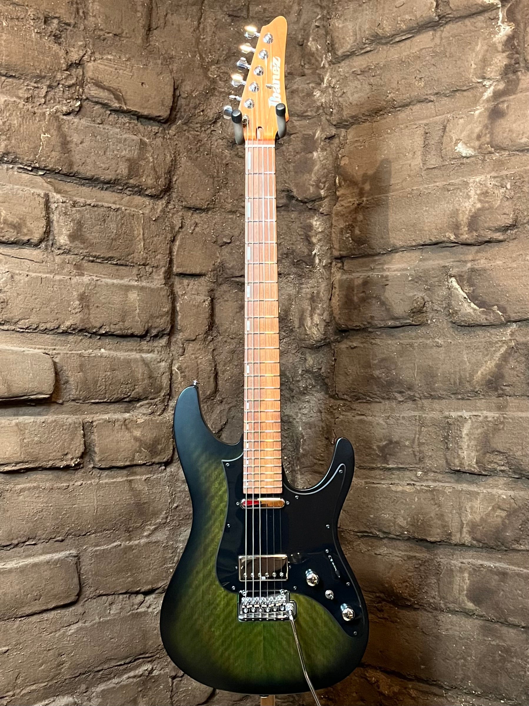 Ibanez EH10 Eric Hansel Signature Electric Guitar Transparent Green Black Mountain Guitar Co