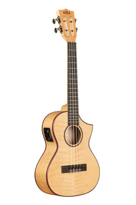 Kala All Solid Flame Maple Cutaway Tenor Ukulele w/ EQ & Bag KA-ASFM-T-CE