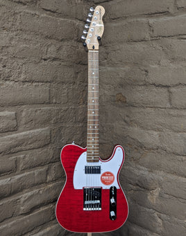 Squier Affinity Series Telecaster Electric Guitar - Crimson Red Transparent (New)