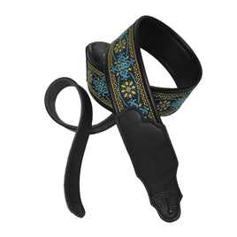 Franklin Strap Retro Folk Deluxe Guitar Strap - Turquoise