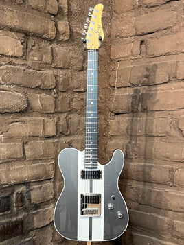 Schecter USA PT Custom - Charcoal Grey with Racing Stripe (New)