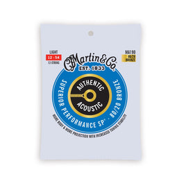 Martin Authentic Acoustic SP® Guitar Strings 80/20 Bronze 12-54 MA190 12-String