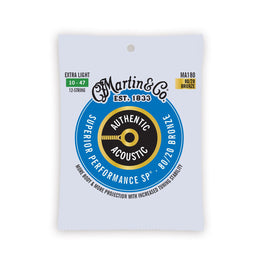 Martin Authentic Acoustic SP® Guitar Strings 80/20 Bronze 10-47 12-String MA180