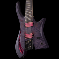 
              OD Guitars Minerva 7 String - Maple Burl, Matte Pink and Purple
            