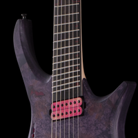 
              OD Guitars Minerva 7 String - Maple Burl, Matte Pink and Purple
            