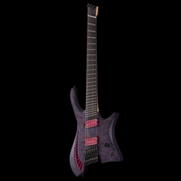 
              OD Guitars Minerva 7 String - Maple Burl, Matte Pink and Purple
            