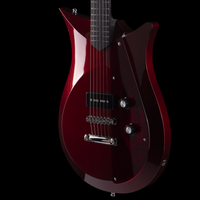 
              Sanez Guitars Ogive - Translucent Red Acrylic with Layer of Gold Leaf Underneath/Candy Red, Vermillion Polyurethane
            