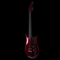 
              Sanez Guitars Ogive - Translucent Red Acrylic with Layer of Gold Leaf Underneath/Candy Red, Vermillion Polyurethane
            