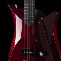 
              Sanez Guitars Ogive - Translucent Red Acrylic with Layer of Gold Leaf Underneath/Candy Red, Vermillion Polyurethane
            