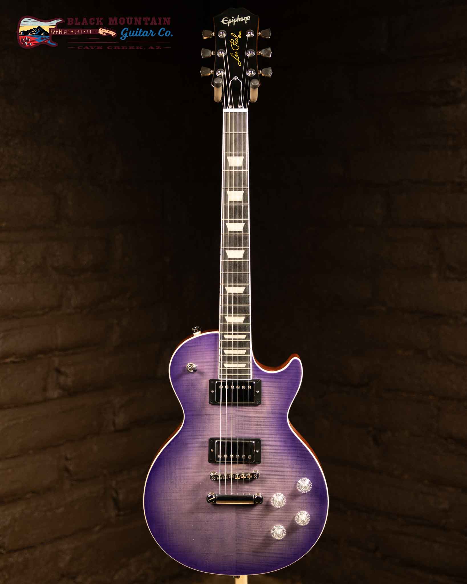 Epiphone IGC Les Paul Modern Figured, Purple Burst (New)| Black