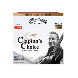Martin Eric Clapton Signature Guitar Strings 12-54 MEC12 Phosphor Bronze
