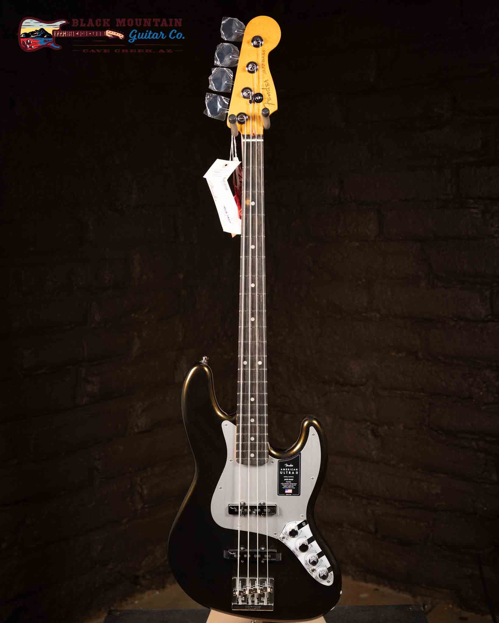 ベース Fender USA American Ultra II Jazz Bass Fender American Ultra II Jazz Bass - Texas Tea (New)| Black