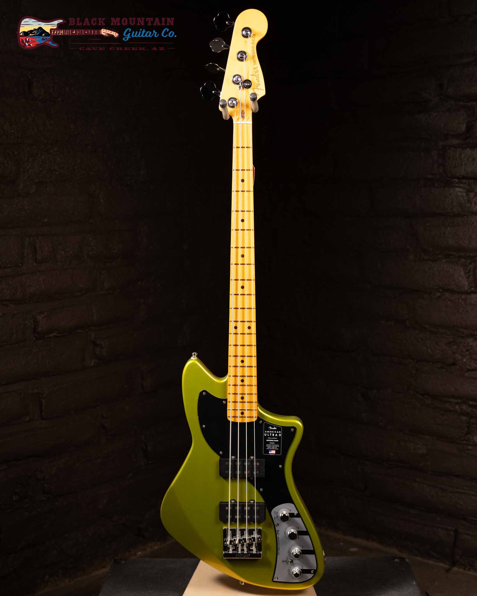 Fender American Ultra II Meteora Bass - Solar Flare (New)| Black