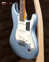 
              Fender American Ultra Luxe Vintage '60s Custom Stratocaster® - Ice Blue Metallic (New)
            