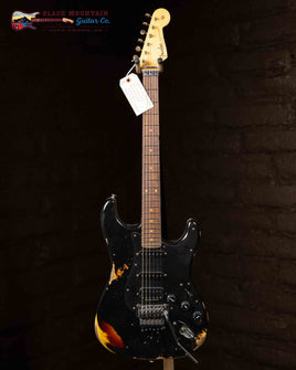 Fender Custom Shop 60's Stratocaster HSS Floyd Rose Heavy Relic - Black over Sunburst (New)